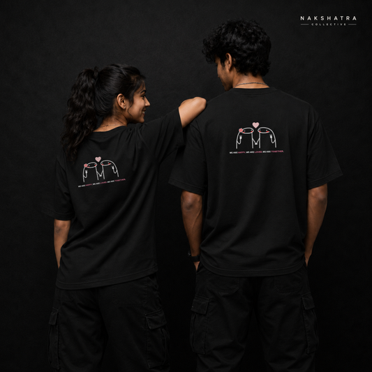 Safe Place Oversized T-shirts | Couple Combo T-shirts in Custom Size | Yin & Yang Collection