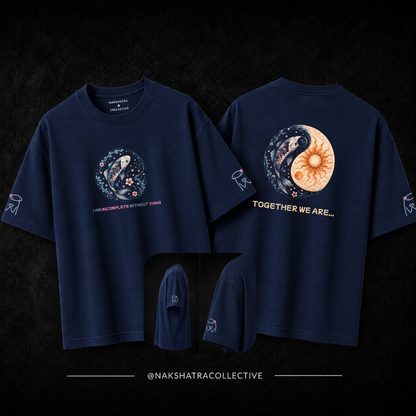 Yin & Yang Signature Oversized T-shirt | Couple Combo T-shirts in Custom Size | Yin & Yang Collection