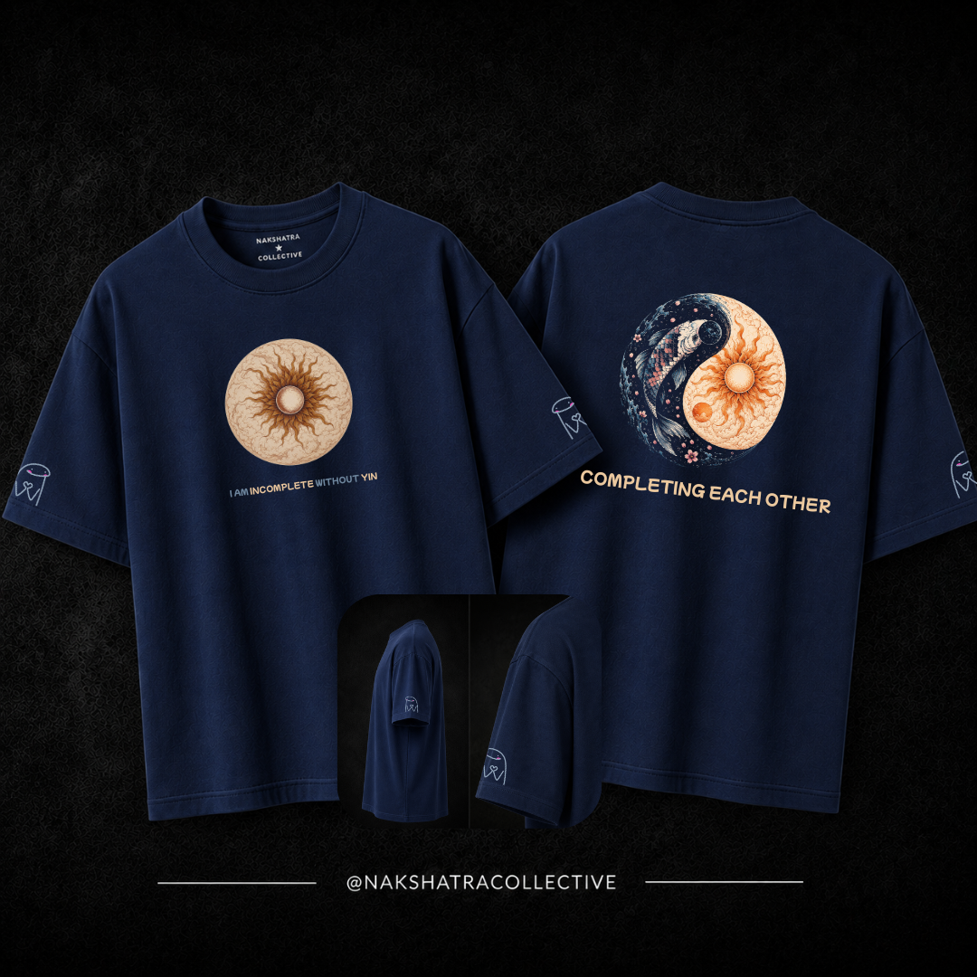 Yin & Yang Signature Oversized T-shirt | Couple Combo T-shirts in Custom Size | Yin & Yang Collection