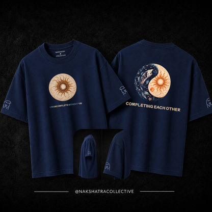 Yin & Yang Signature Oversized T-shirt | Couple Combo T-shirts in Custom Size | Yin & Yang Collection