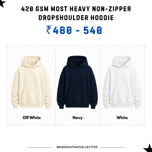 420 GSM Most Heavy Non-zipper Drop shoulder Hoodie in bulk