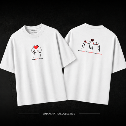Safe Place Oversized T-shirts | Couple Combo T-shirts in Custom Size | Yin & Yang Collection