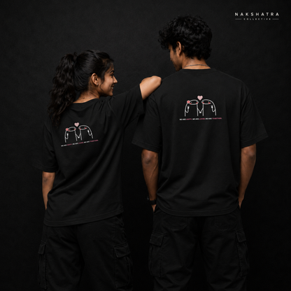 Safe Place Oversized T-shirts | Couple Combo T-shirts in Custom Size | Yin & Yang Collection
