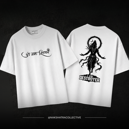 I am Destroyer | 240 GSM French Terry Oversized | First Blessing Collection |Graphic Printed T Shirts for Unisex | T-shirt