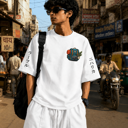 Adventure Mode On | 240 GSM French Terry Oversized | mascot Collection |Graphic Printed T Shirts for Unisex | T-shirt