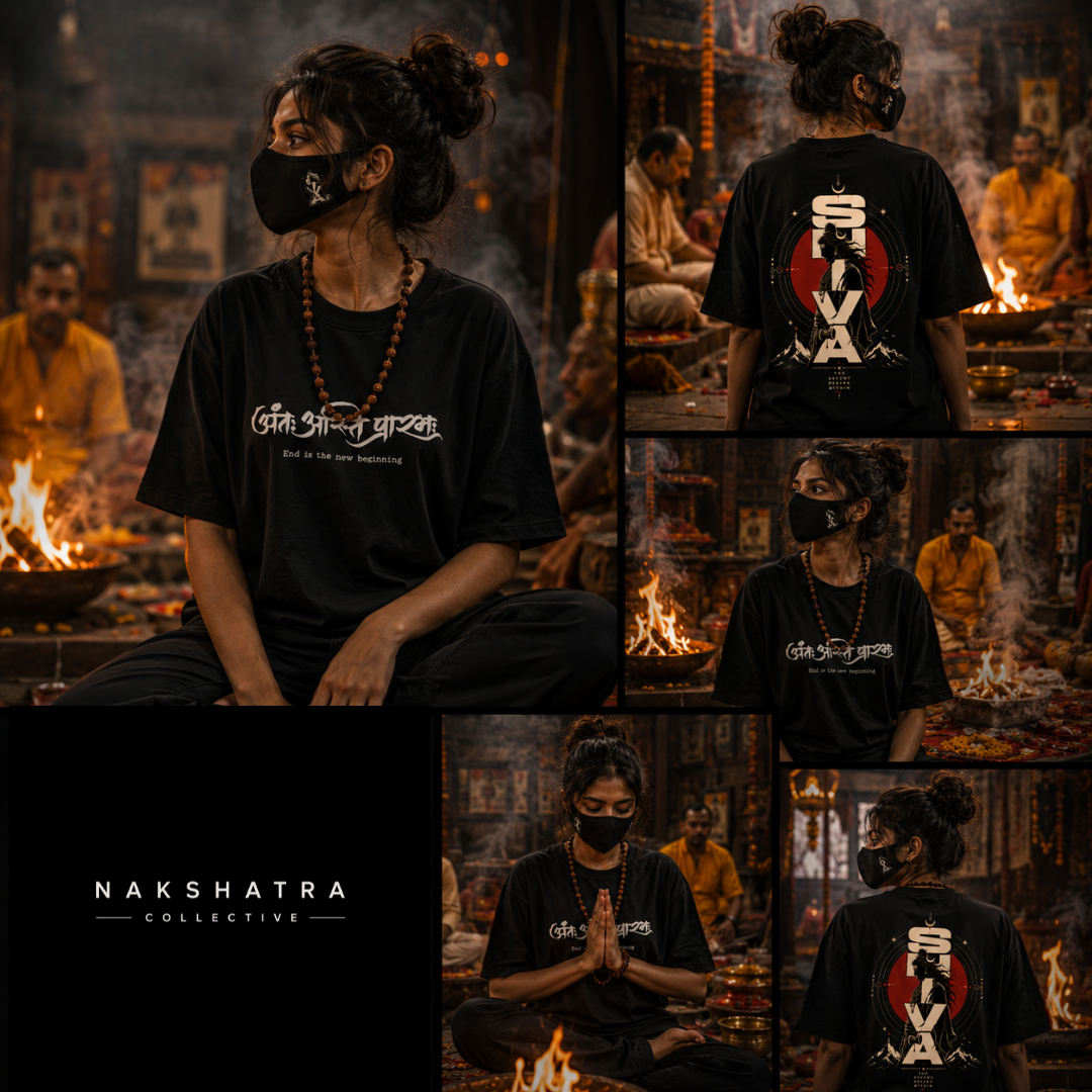 Shiva Magic | 240 GSM French Terry Oversized | First Blessing Collection |Graphic Printed T Shirts for Unisex | T-shirt