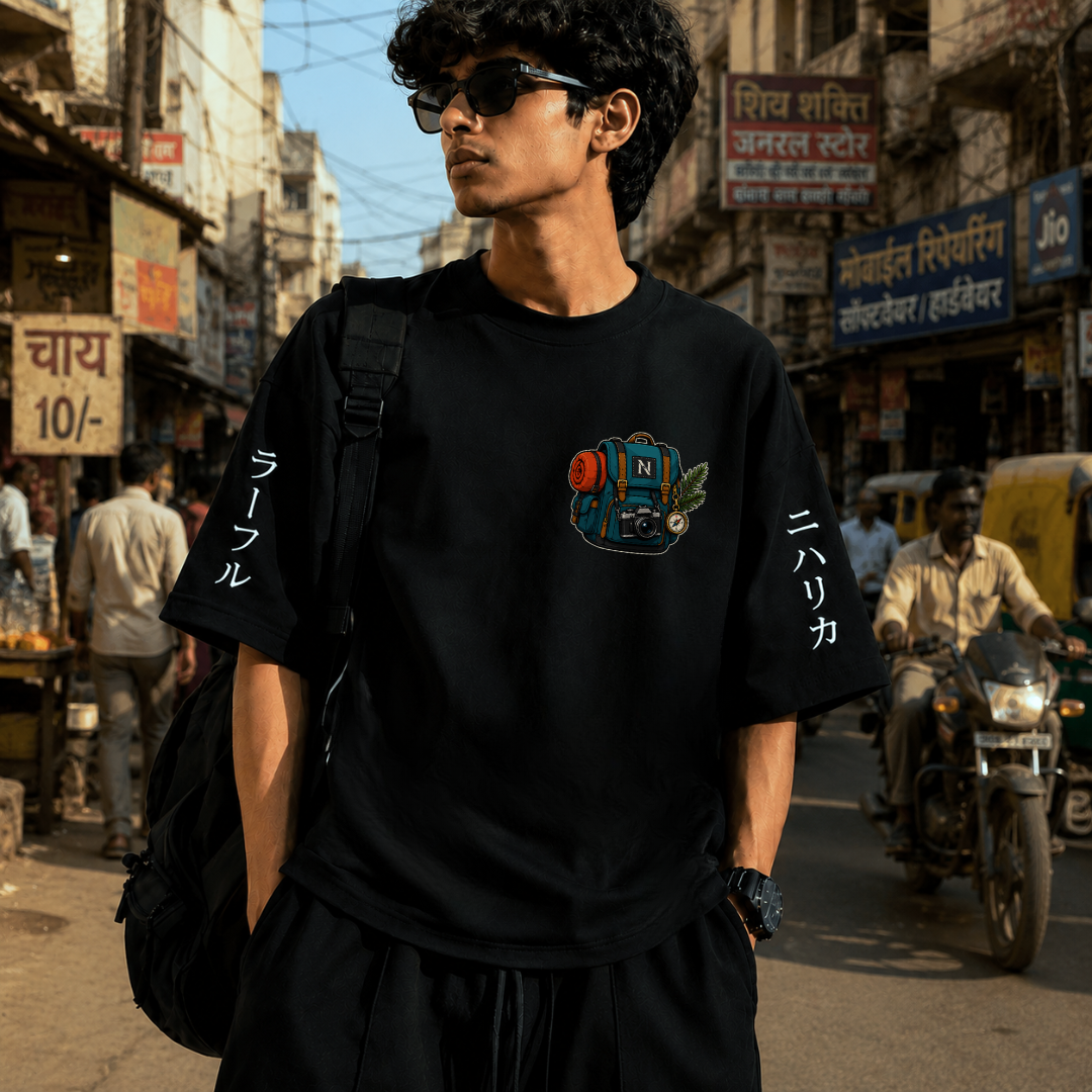 Adventure Mode On | 240 GSM French Terry Oversized | mascot Collection |Graphic Printed T Shirts for Unisex | T-shirt