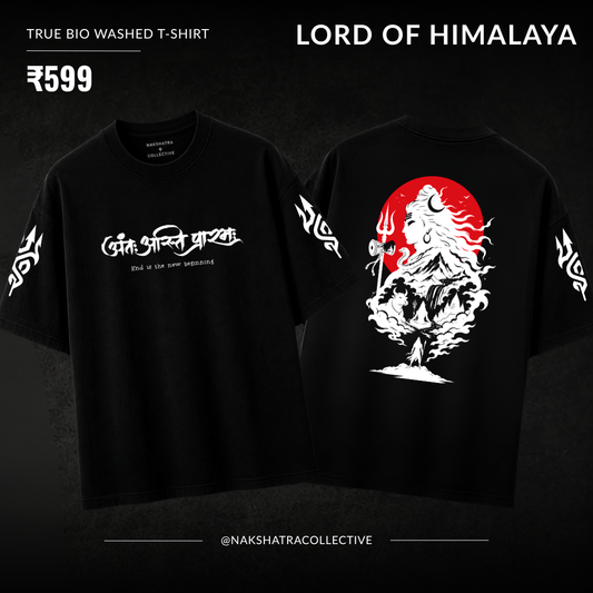 Lord Of Himalaya | 240 GSM french Terry Oversized | The First Blessing Collection | Unisex Tshirt