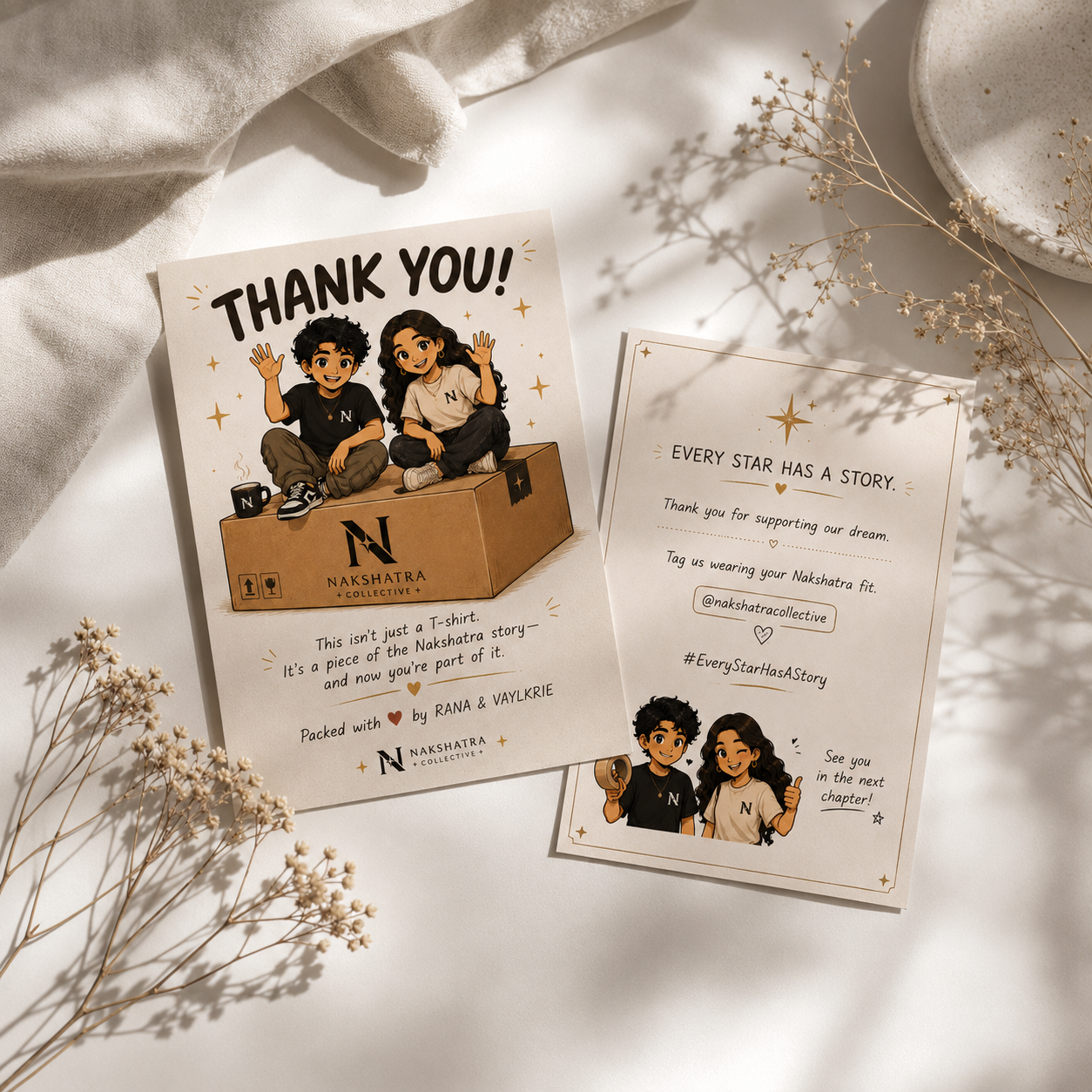 Custom Thankyou card for your brand With low MOQ and good quality