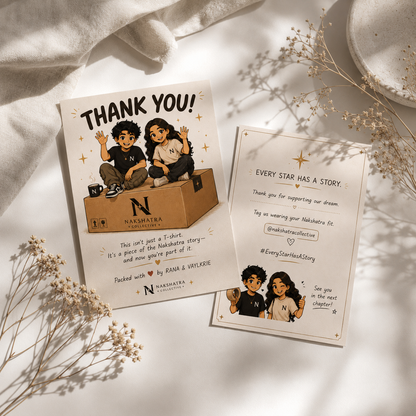 Custom Thankyou card for your brand With low MOQ and good quality