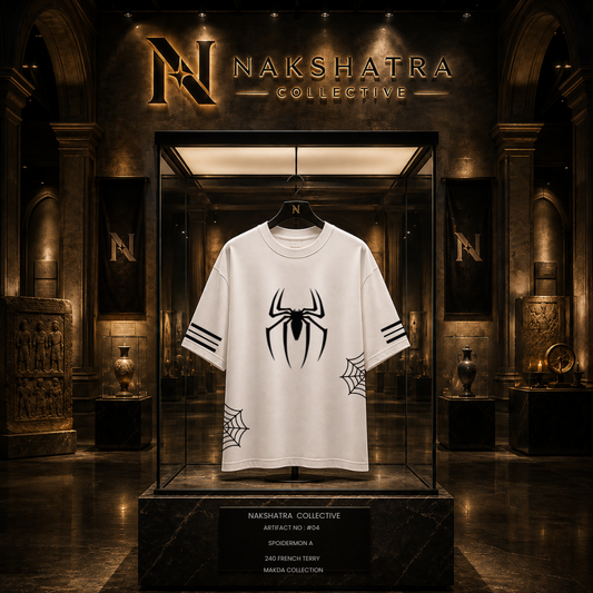 Spidoremon A,B,C,D - Lost Artifact 04 | 240 GSM French Terry Oversized | Makda Collection |Graphic Printed T Shirts for Unisex | T-shirt